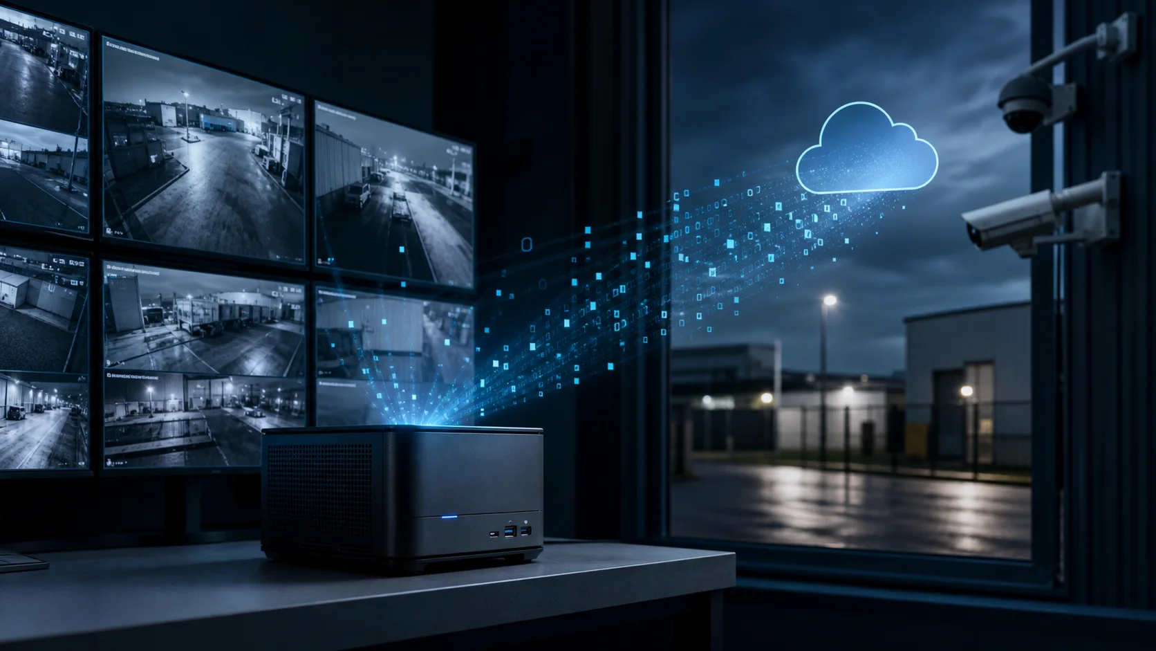 Editorial image of on-premise AI video analytics processed on a local edge computer